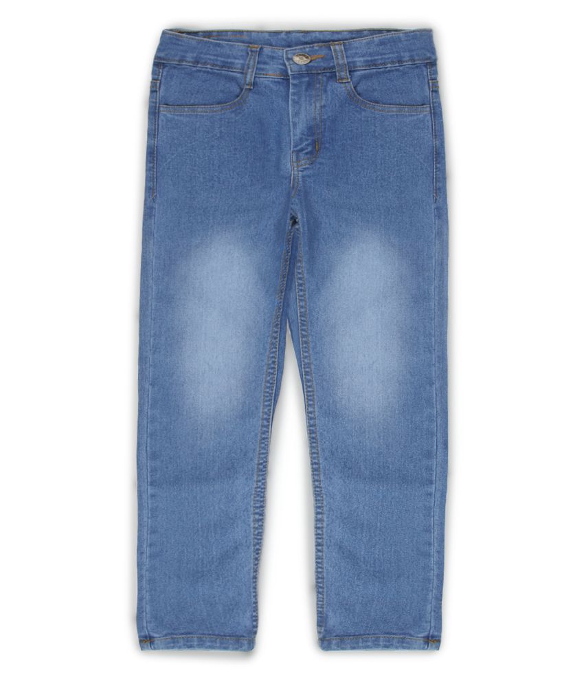 Urbano Juniors Boy's Light Blue Slim Fit Washed Denim Jeans Stretch ...