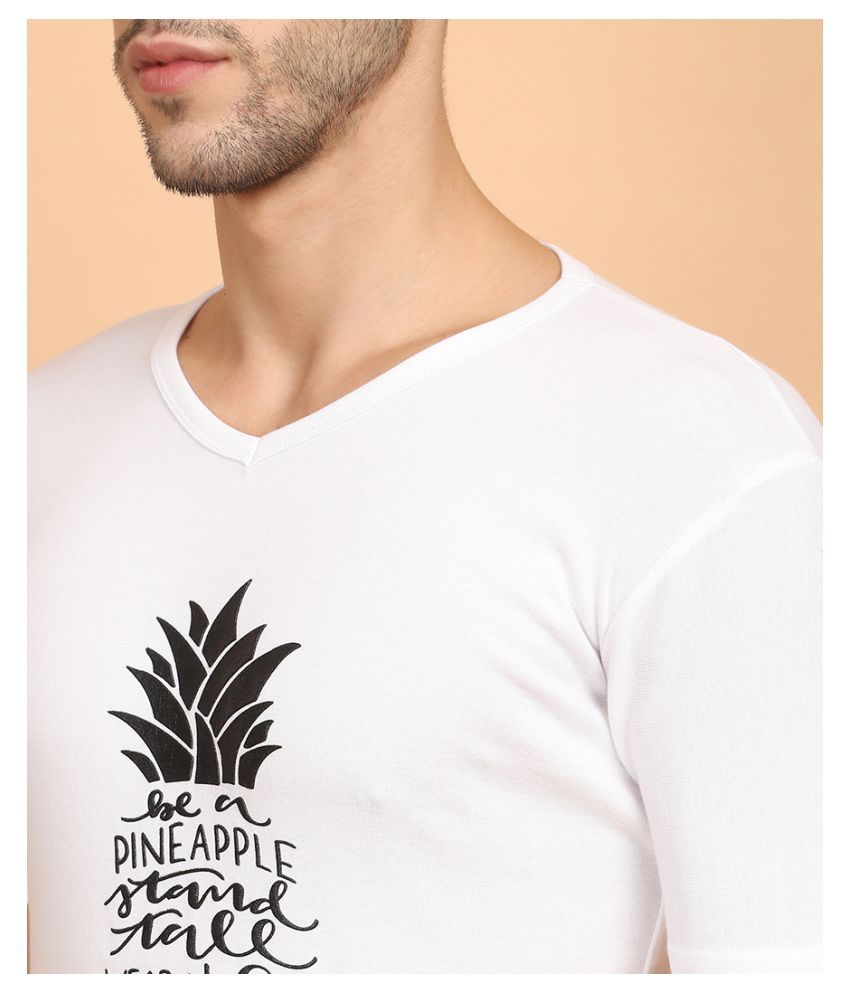 V2 Cotton Blend White Solids T-Shirt - Buy V2 Cotton Blend White Solids ...