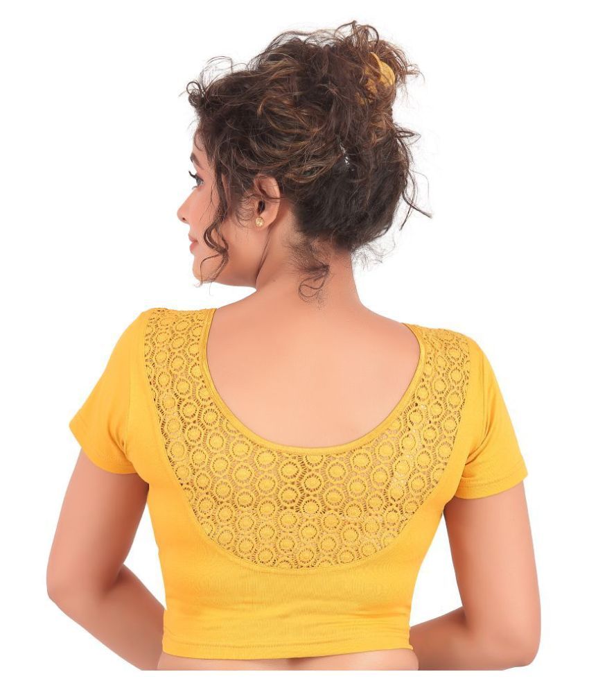 mustard color readymade blouse