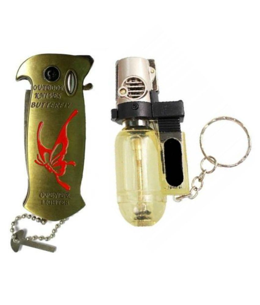 Knife lighter and Cylindrical lighter Cigarette Lighter JET FLAME