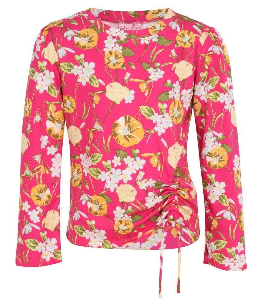 Smart Casual Floral Printed Full Sleeves Top,