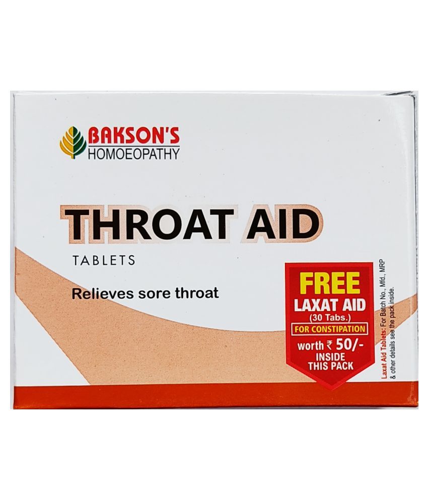 Bakson Throat Aid 75tabs Free Laxat Aid 30 Tabs Tablet 225 Gm Pack Of 3 Buy Bakson Throat Aid 75tabs Free Laxat Aid 30 Tabs Tablet 225 Gm Pack Of 3 At Best Prices In India Snapdeal
