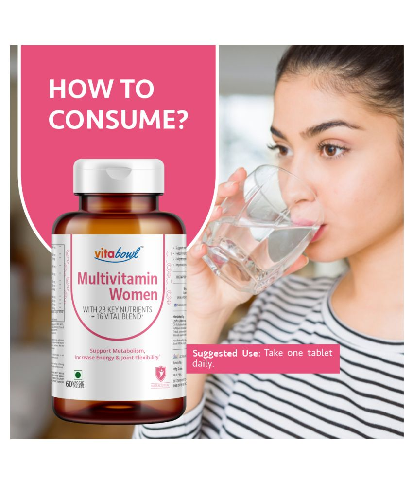 vitabowl Multivitamin Women with 23 Key Nutrients & 16 Vital Blend for