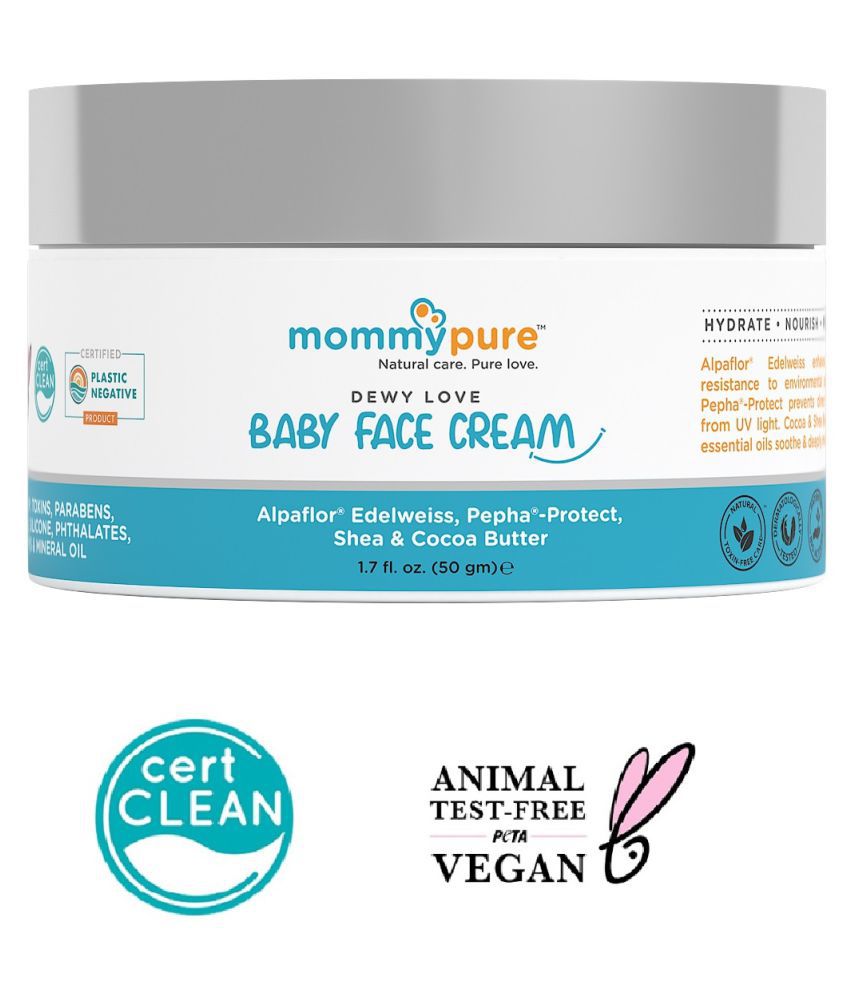 MommyPure Dewy Love Baby Face Cream| Gentle, Calming & Nourishing Protection| Dermatologically Tested- 50gm