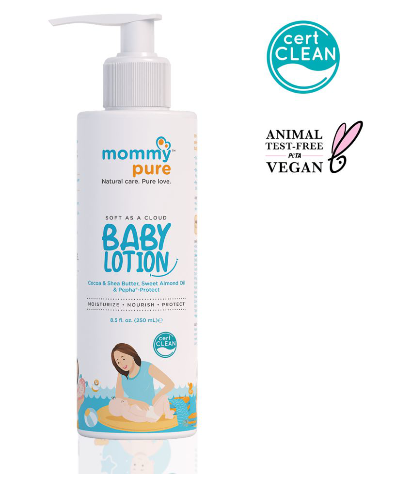 MommyPure Soft As A Cloud Baby Lotion| Natural, Nourishing & Gentle Moisturizer| Dermatologically Tested- 250mL