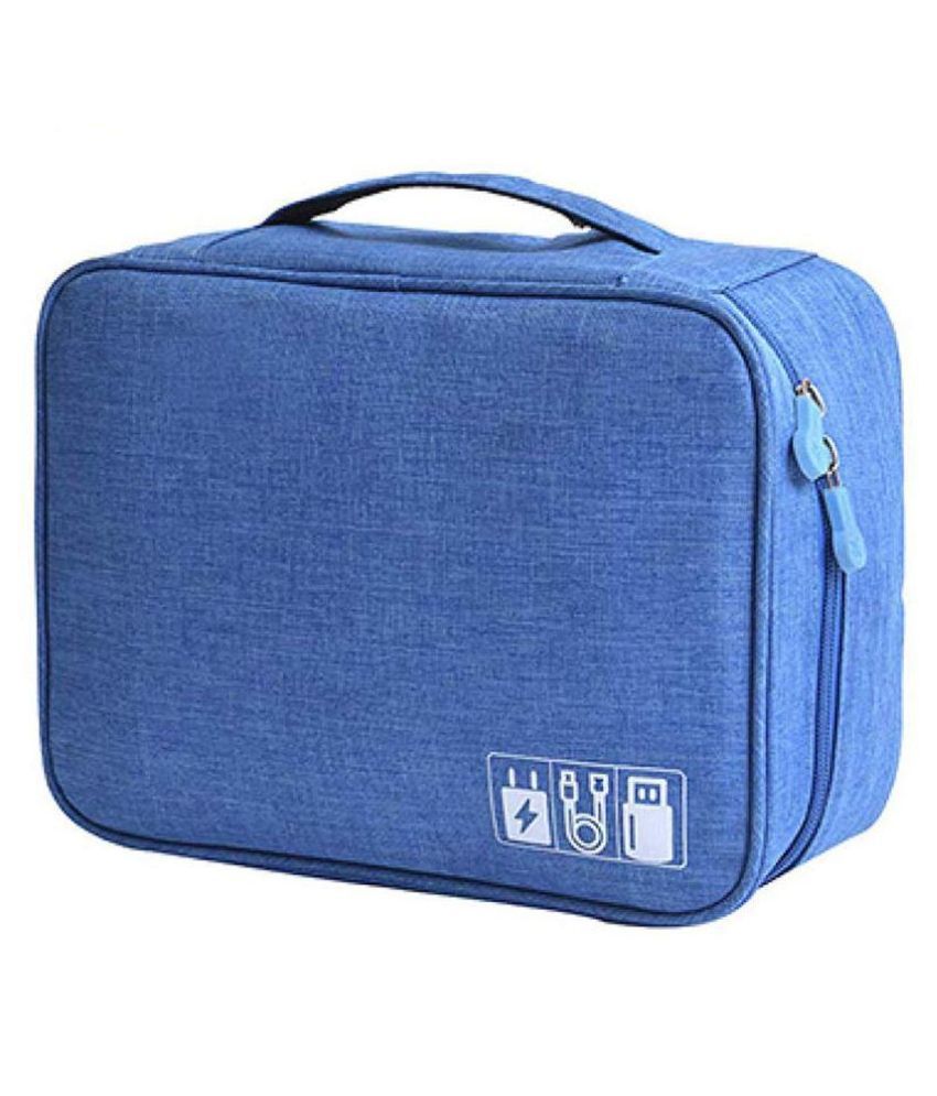    			House Of Quirk Blue Electronics Accessories Organizer Bag