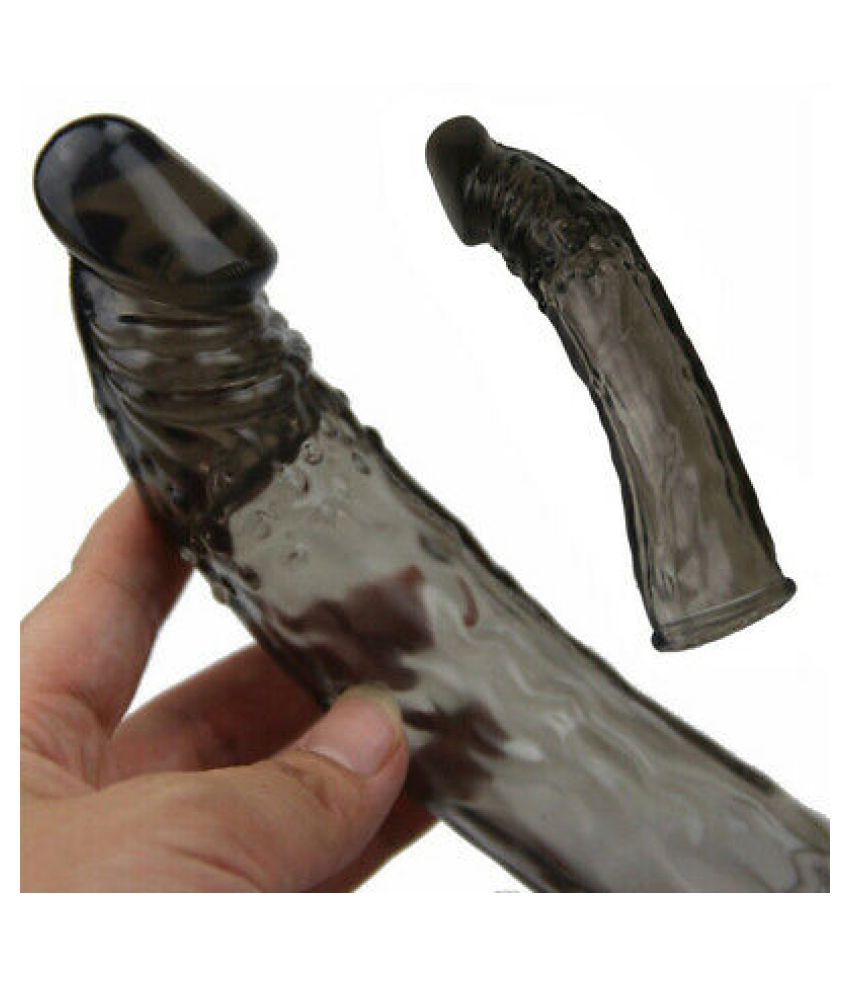 CRYSTAL CONDOM 8 INCH JUMBO HEAD REUSABLE CONDOM WASHABLE