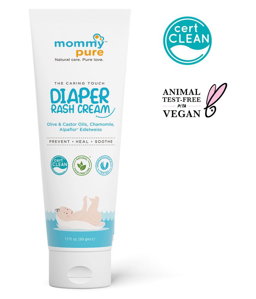     			MommyPure The Caring Touch Diaper Rash Cream| Natural, Free of Toxins & Mineral Oil| Dermatologically Tested- 50gm