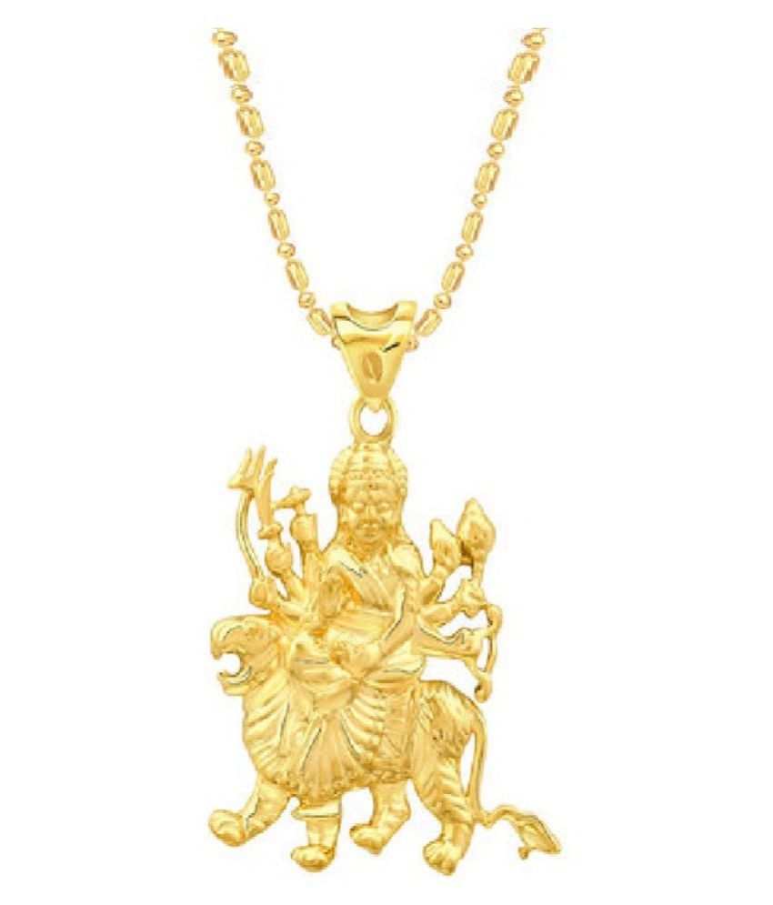 KUNDLI GEMS-Gold Pandent Durga Mata Pendant ,Hindu God Religious ...