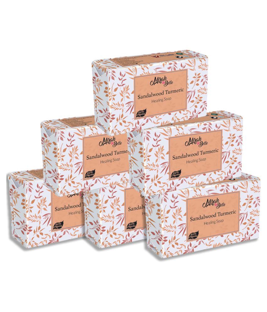     			Mirah Belle Organic Sandalwood Turmeric Healing Soap 125 g Pack of 6