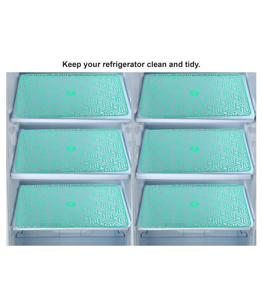     			E-Retailer Set of 6 PVC Green Fridge Mats