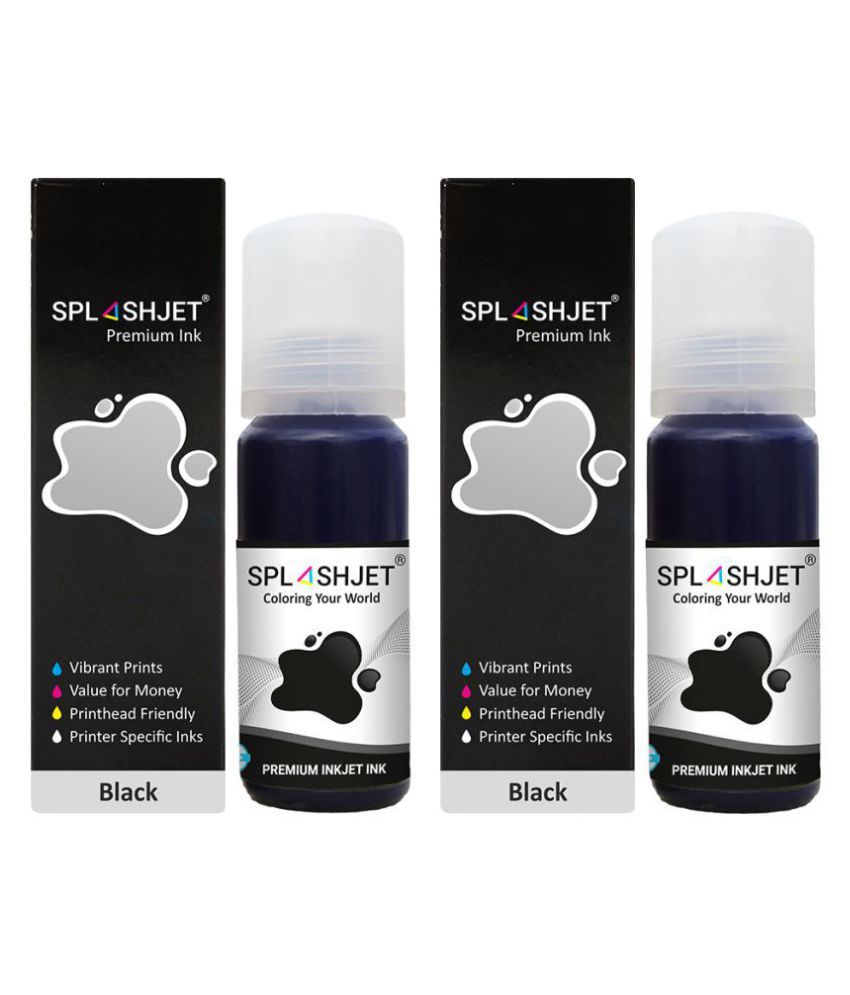 Splashjet T01P Refill Ink Black Pack of 2 Ink bottle for Epson M1100