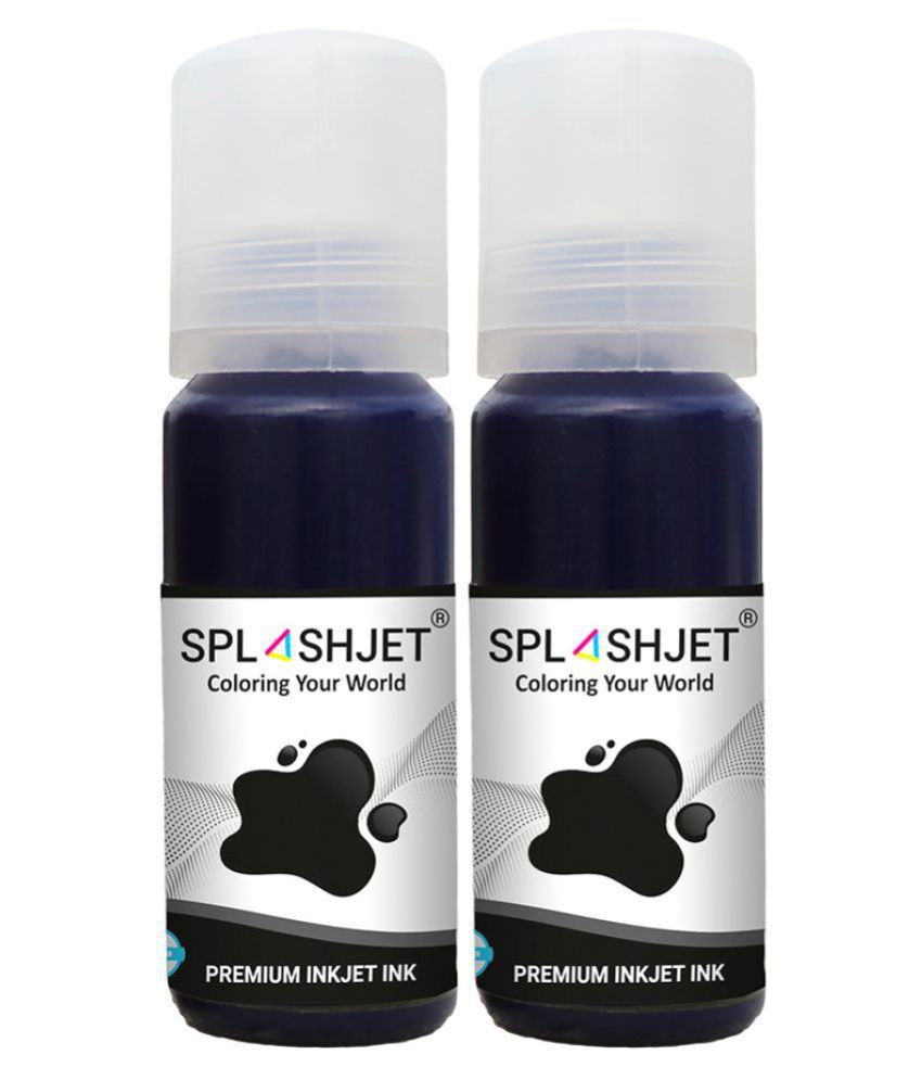 Splashjet T01P Refill Ink Black Pack of 2 Ink bottle for Epson M1100