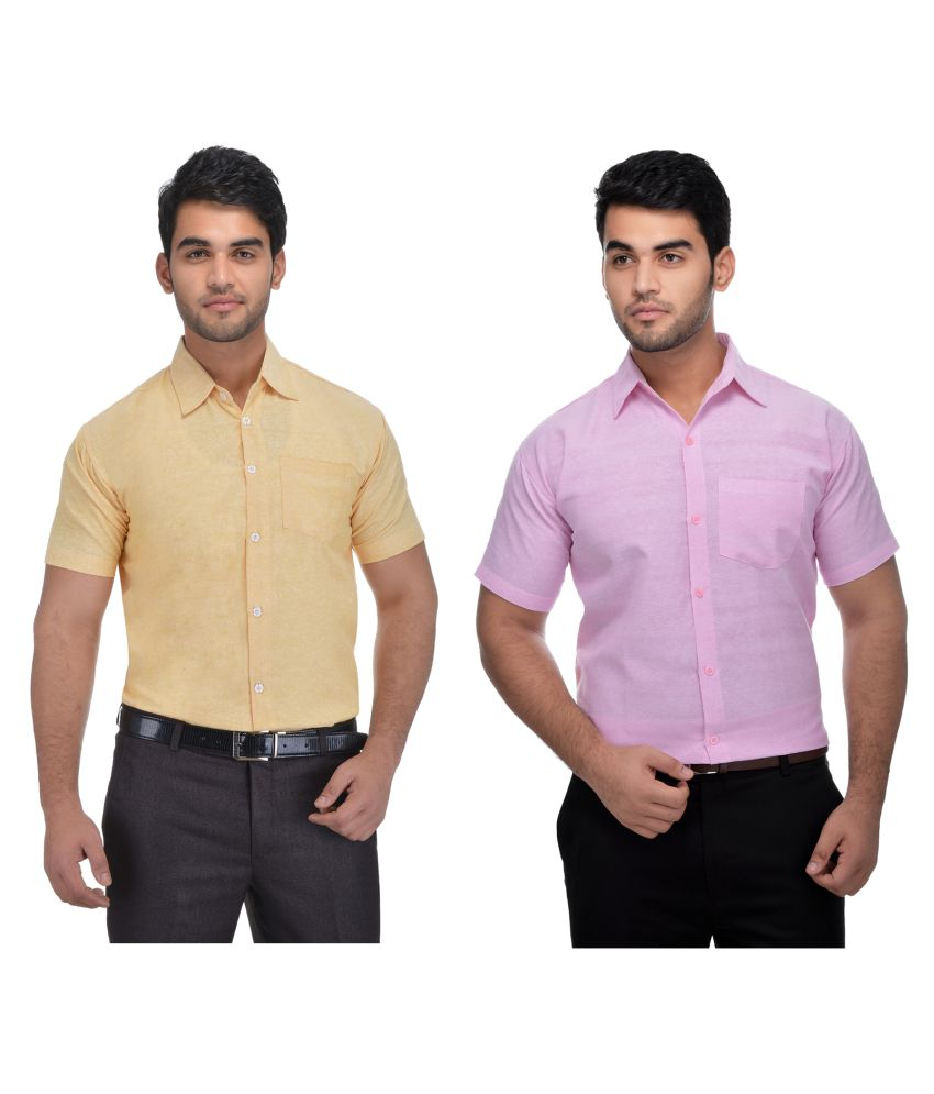     			DESHBANDHU DBK Cotton Regular Fit Half Sleeves Men's Formal Shirt - Multi ( Pack of 1 )