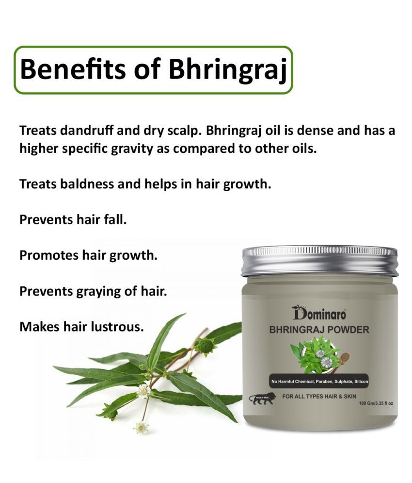 Dominaro 100 Pure Bhringraj & Amla POwder Face Pack 200 gm Pack of 2