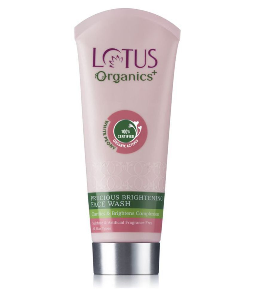     			Lotus Organics+ Precious Brightening Face Wash, For Skin Hydration & Brightening, 100g