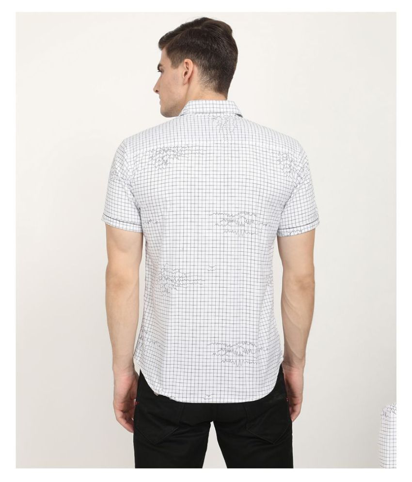 V2 Cotton Blend White Shirt - Buy V2 Cotton Blend White Shirt Online at ...