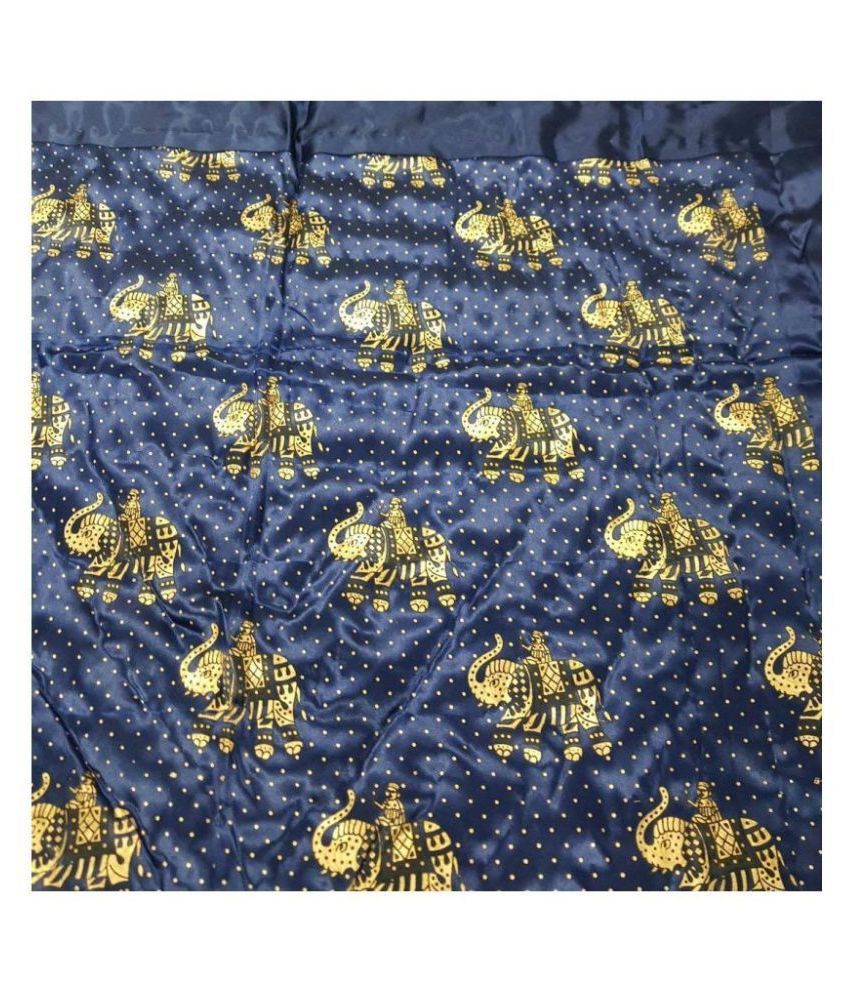 Jaipuri Razai Single Silk Blue Floral Quilt Coordinated Buy Jaipuri