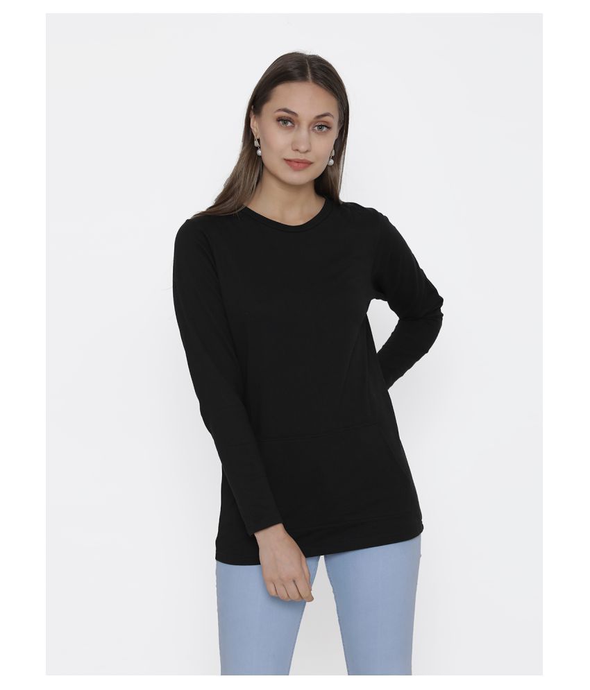 ladies black cotton t shirt