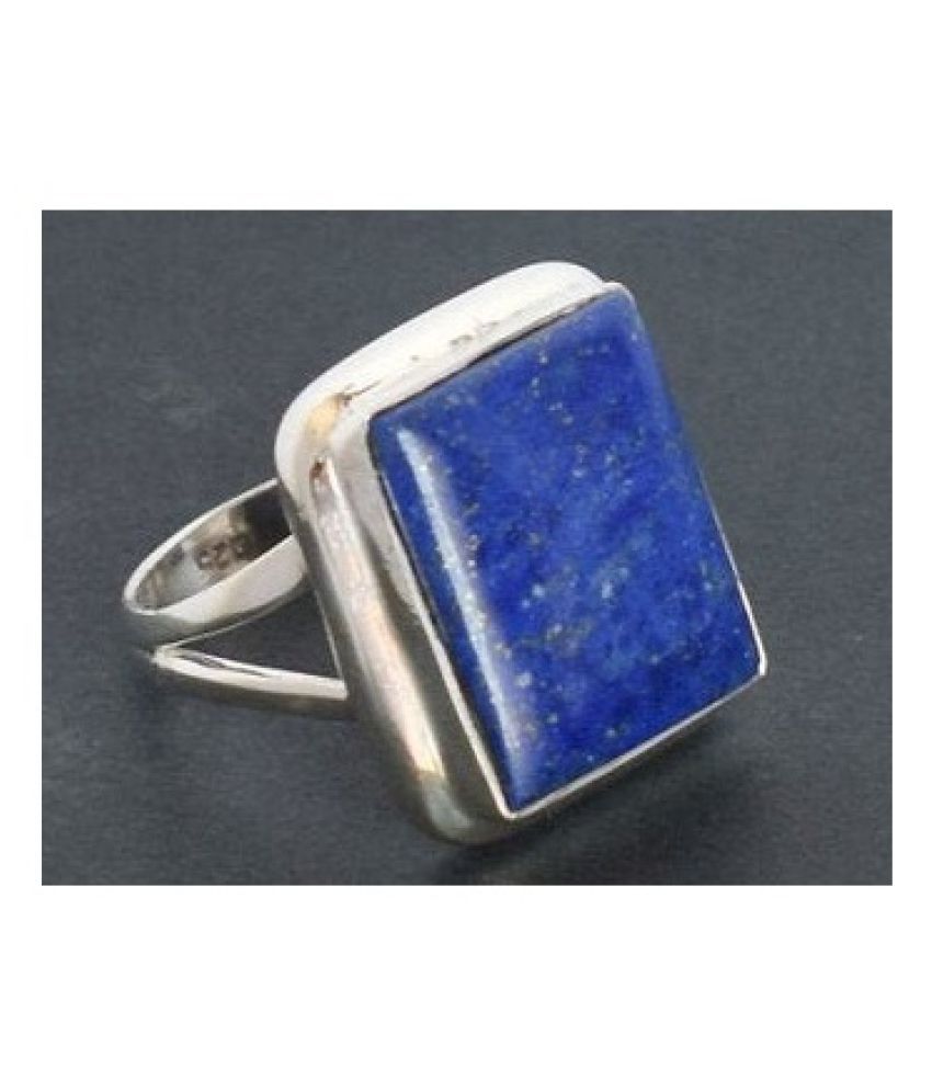 lapis lazuli Ring in 4.5 carat sterling silver by Kundli Gems: Buy