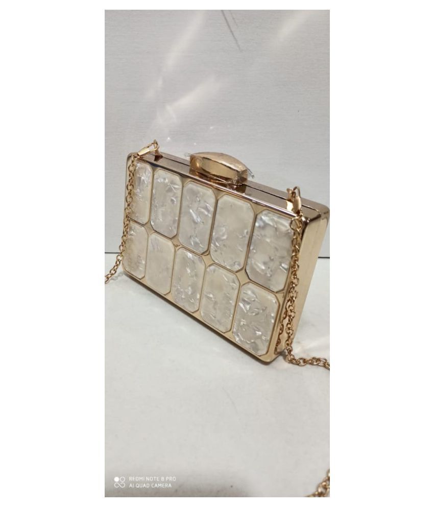 gold metal purse
