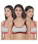 N-Gal Multi Cotton Lycra Color Blocking Sports Bra