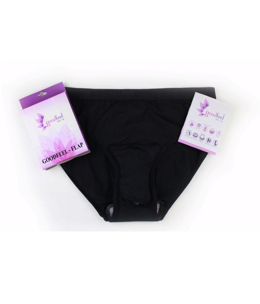Goodfeel Standing Urinate Panty with Flap for Women - S, Black: Buy ...