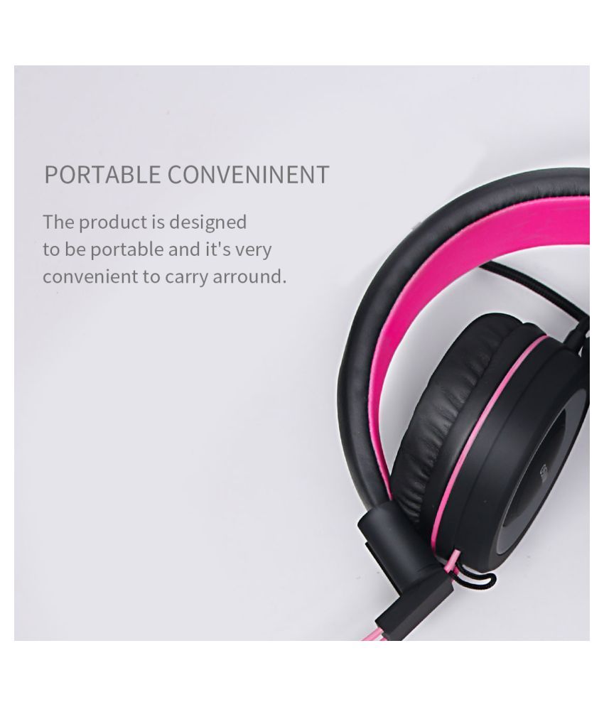Miniso Foldable Head Phone ABS Material Over Ear Wired With Mic