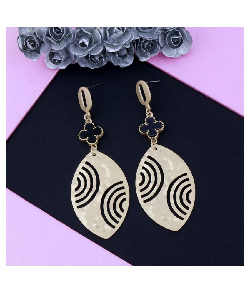     			Silver Shine Gold Plated Elegant Party wear Drop Earring For Girls And Women Jewellery