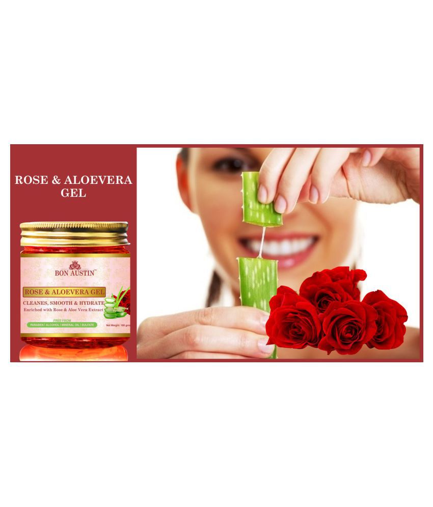 Bon Austin  Rose Aloe Vera Gel- For Skin Whitening Day Cream 180 ml