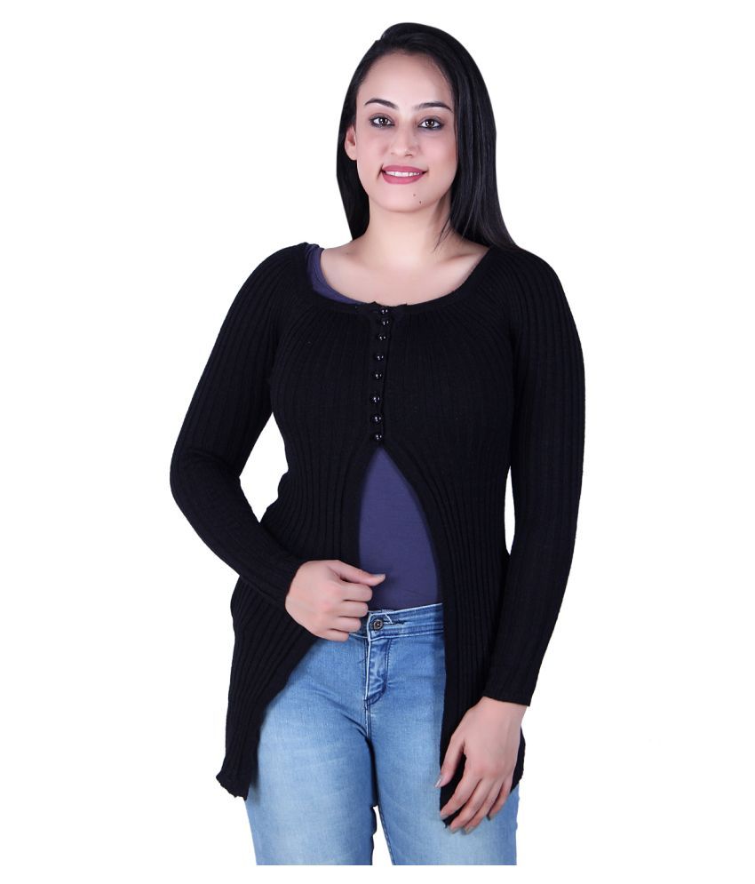     			Ogarti Woollen Shrugs - Black