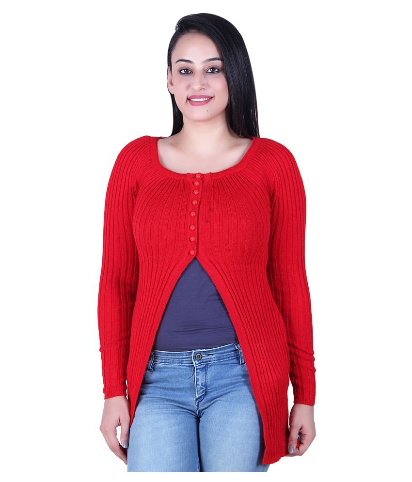     			Ogarti Woollen Shrugs - Red