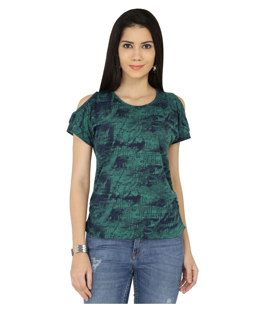     			Chimpaaanzee Cotton Regular Tops - Green