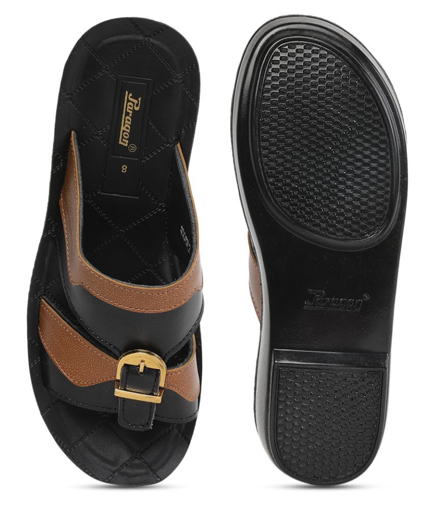 paragon black slippers