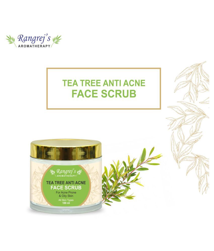 Rangrej's Aromatherapy Tea Tree Anti Acne Face Scrub for Acne Prone
