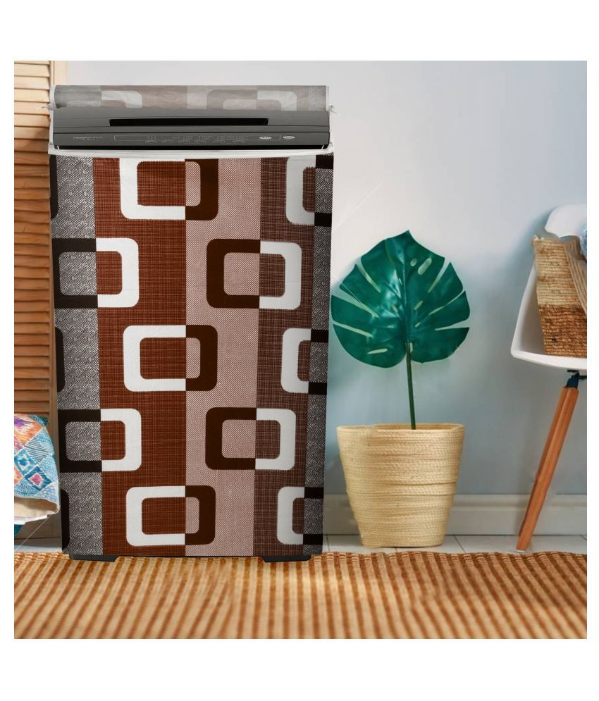     			E-Retailer Single Polyester Brown Washing Machine Cover for Universal Top Load