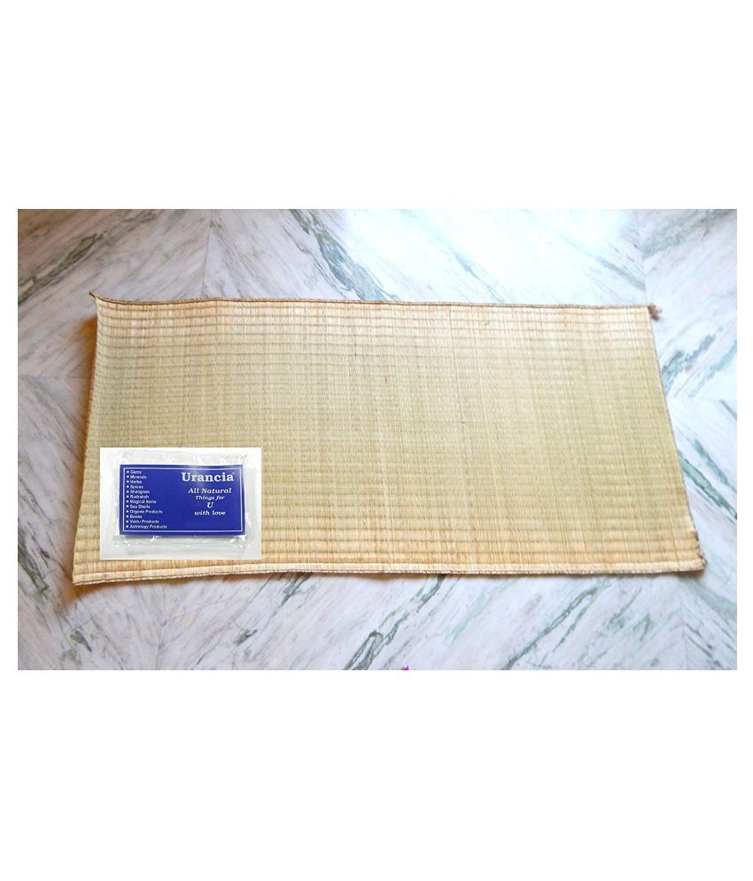 Natural Very Big Meditation Mat 5ft 7"/ 2ft 7" Sacred Kusha Grass Ritual Mat Very Strong Thick