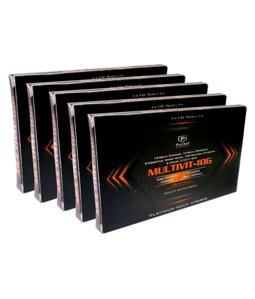 Pocket Pharmacy 5 Strip Combo Multivit10G 5 mg Multivitamins Capsule