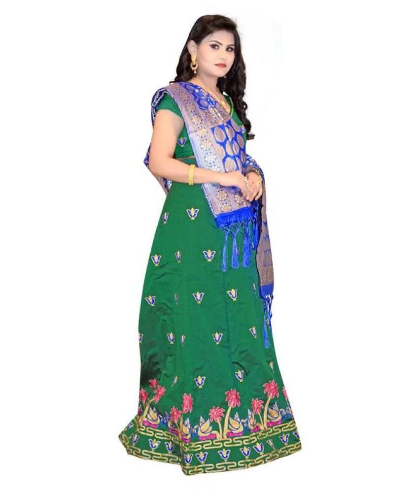 chaniya choli in green colour