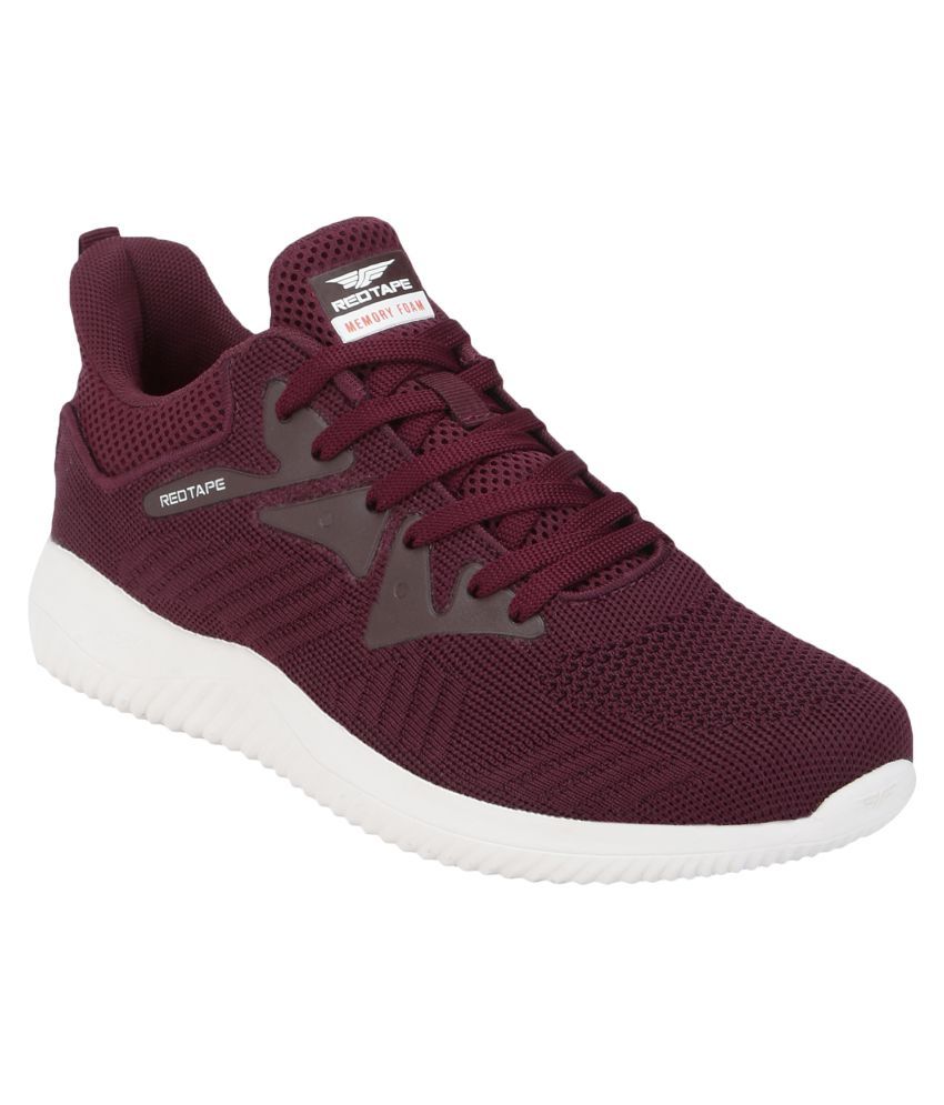 Red Tape Walking Burgundy Running Shoes Buy Red Tape