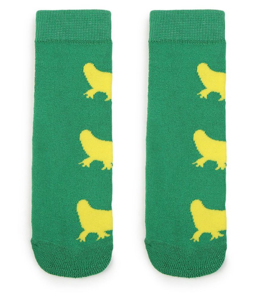 men's lt fit sock trainers with green croc