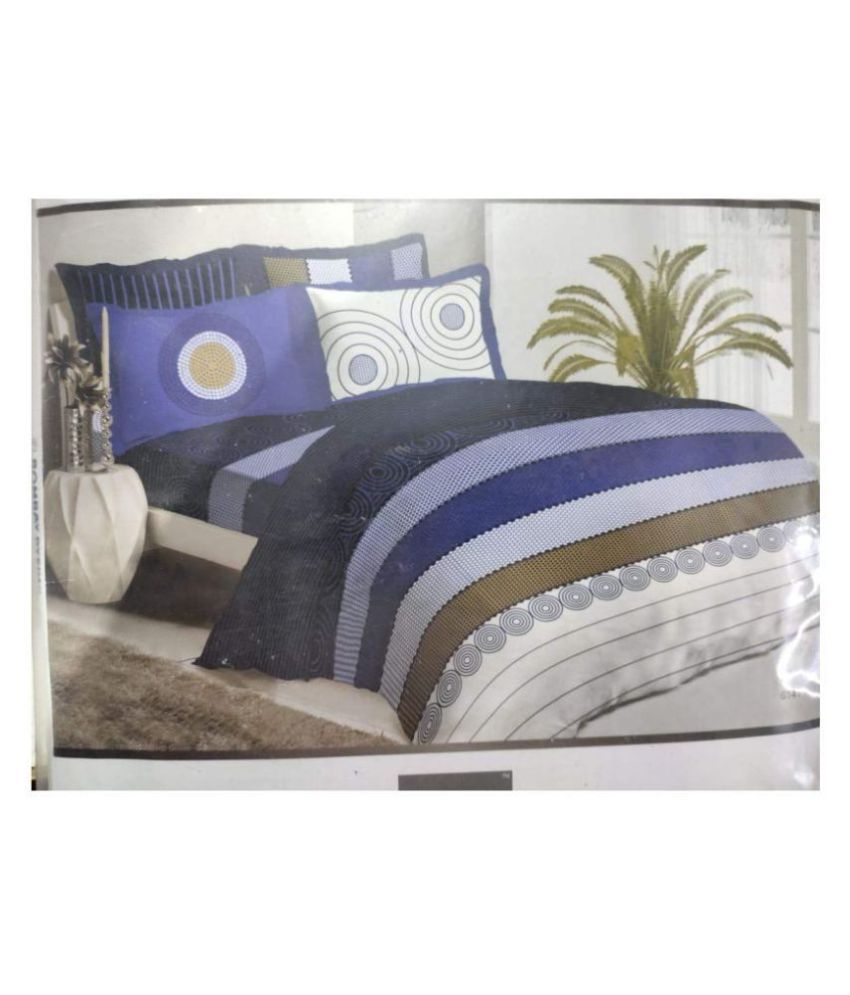 Bombay Dyeing Cotton Double Bedsheet with 4 Pillow Covers ( 274 cm x