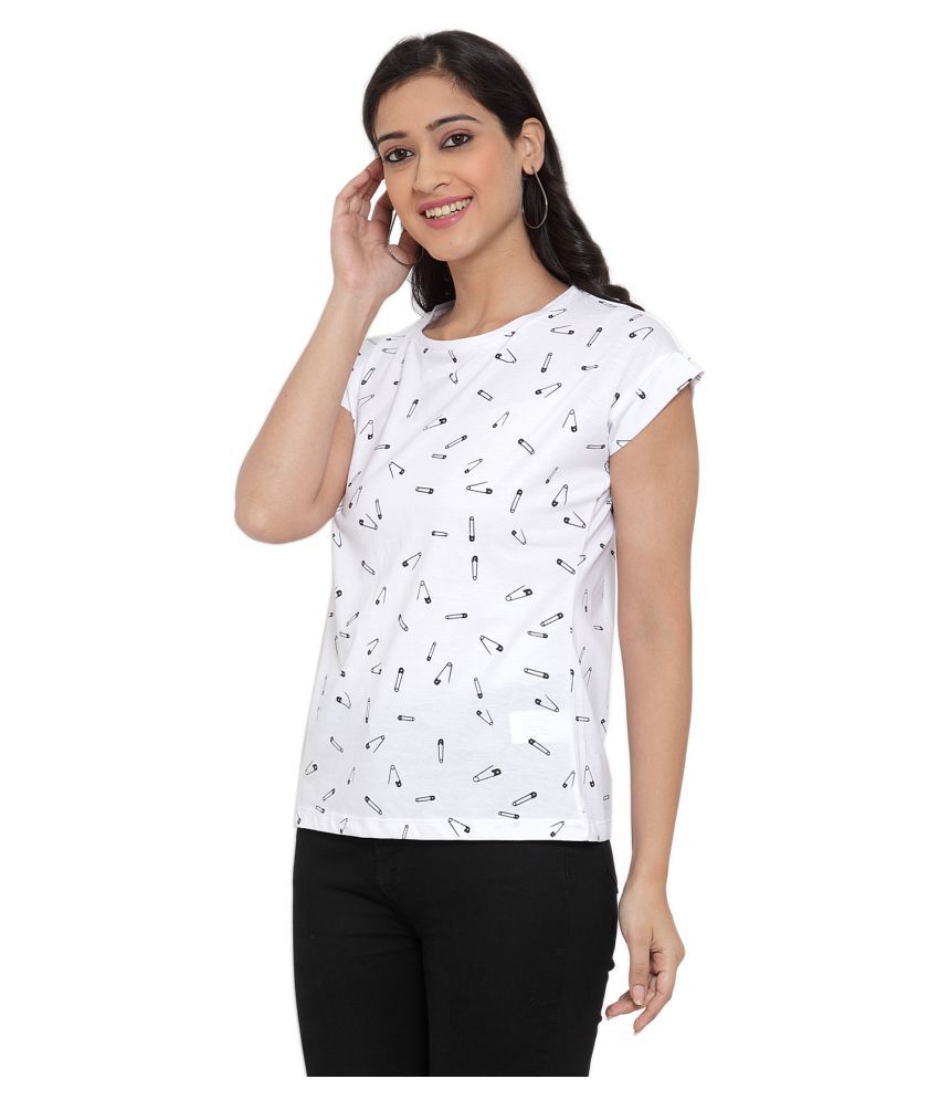 Buy Cantabil Cotton White T-Shirts Online at Best Prices in India ...