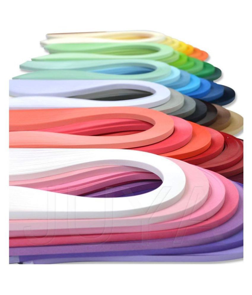 JINKRYMEN 2000 quilling paper of 10 different colors (3 mm - 1000 and 5 mm - 1000)