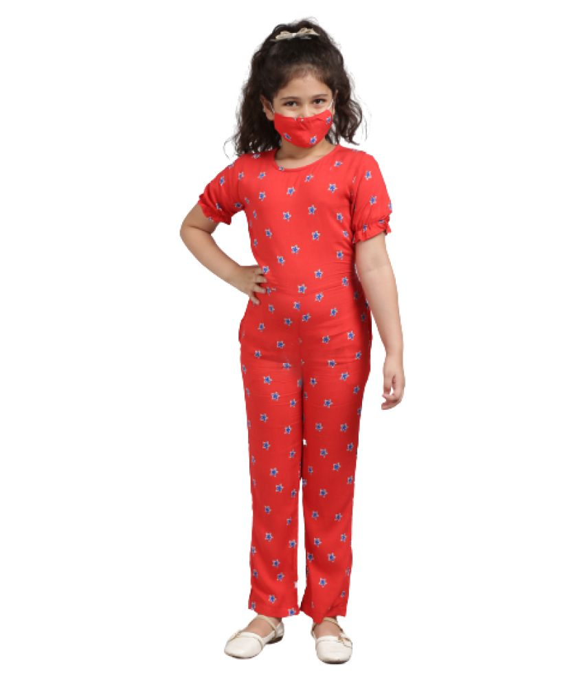 girls orange jumpsuit