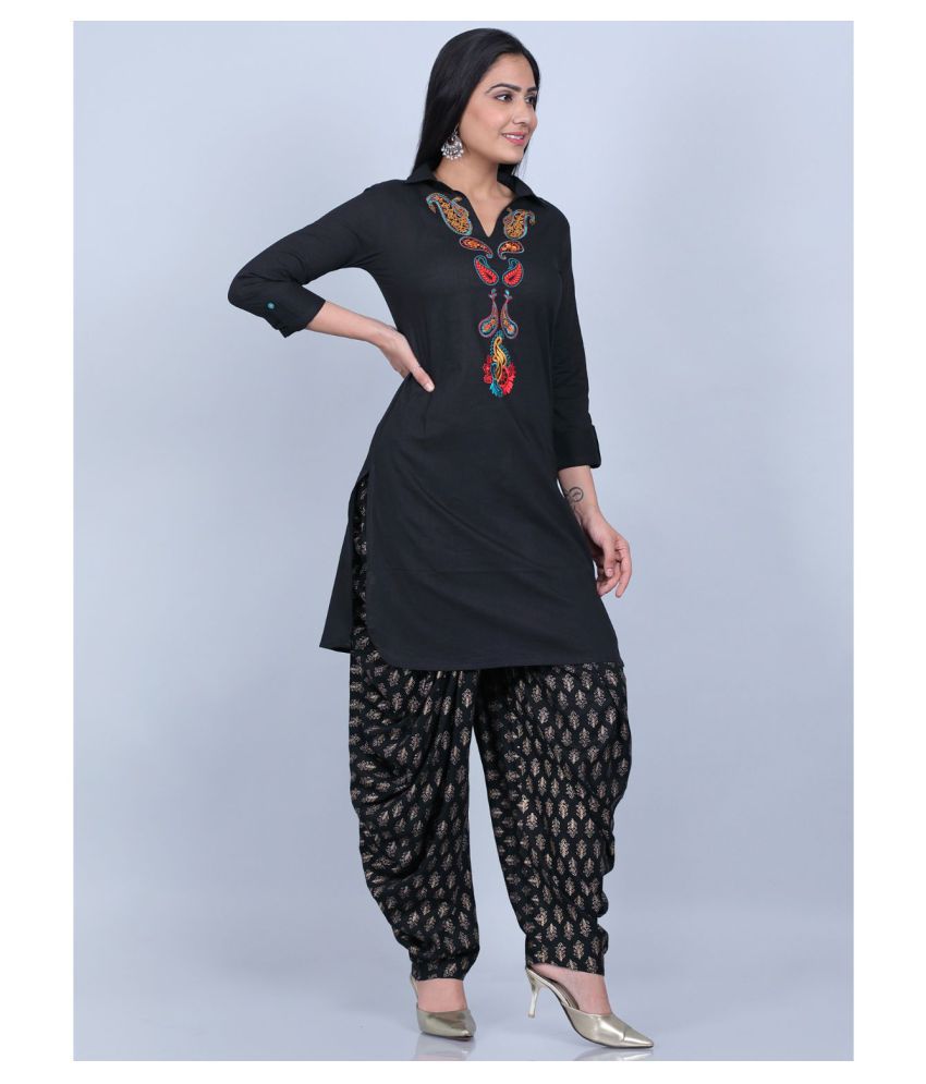 Suti Cotton Kurti With Dhoti Pants - Stitched Suit - Buy Suti Cotton ...