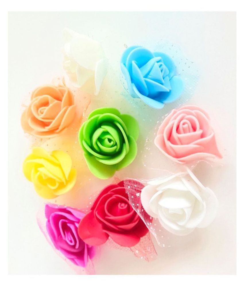 48Pcs Peach Color Rose Foam Artificial Flower For Craft & Party