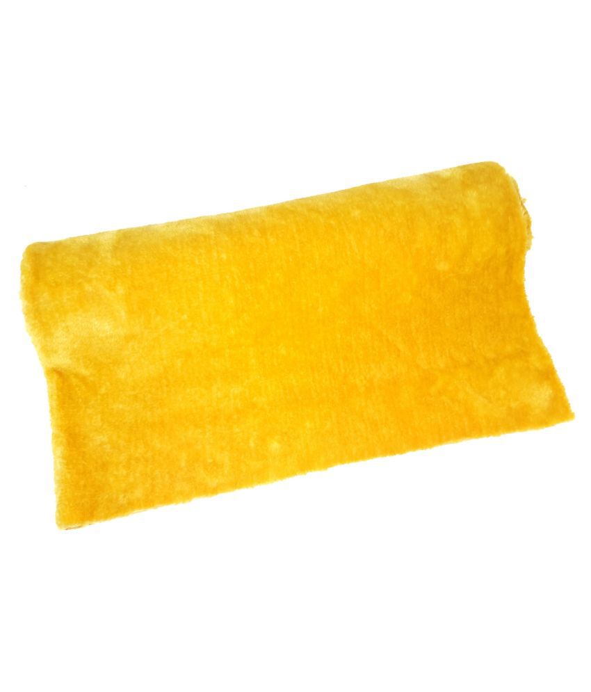     			Carpet Fur Cloth Color Yellow, Size 38" x 34", 5 mm Hair Length Used for Dresses, Soft Toys Making, Jackets Etc