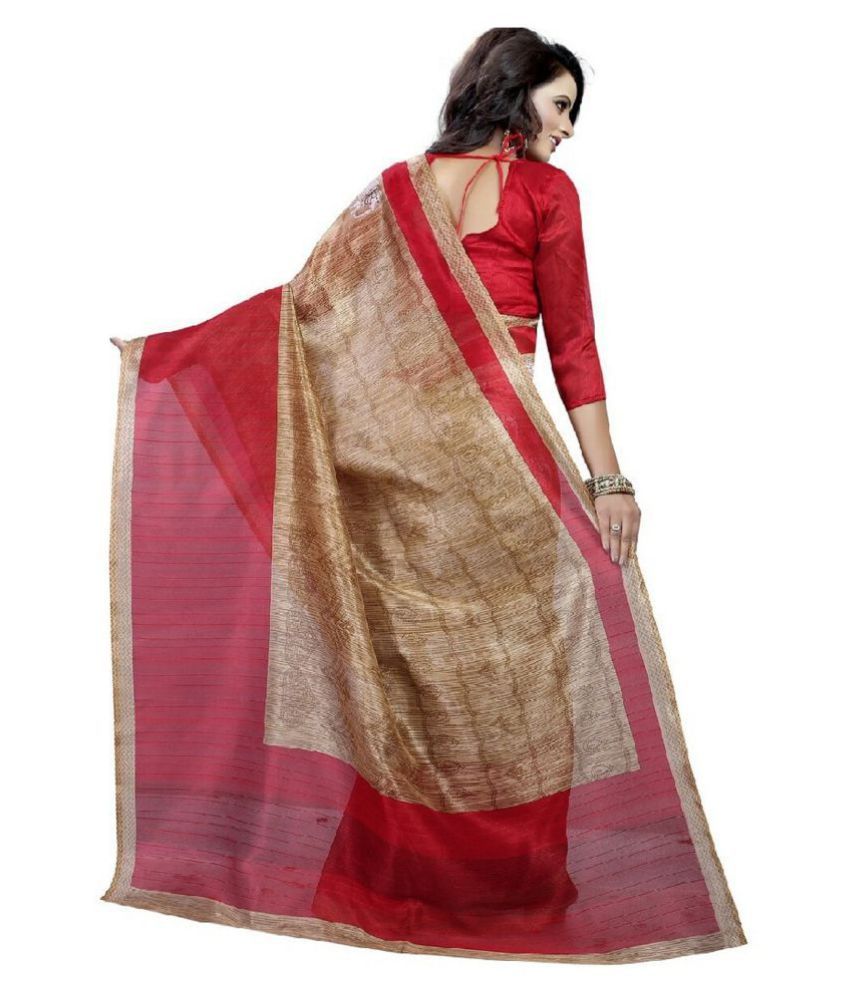 Narayana Red Bhagalpuri Silk Saree Buy Narayana Red Bhagalpuri Silk 6768