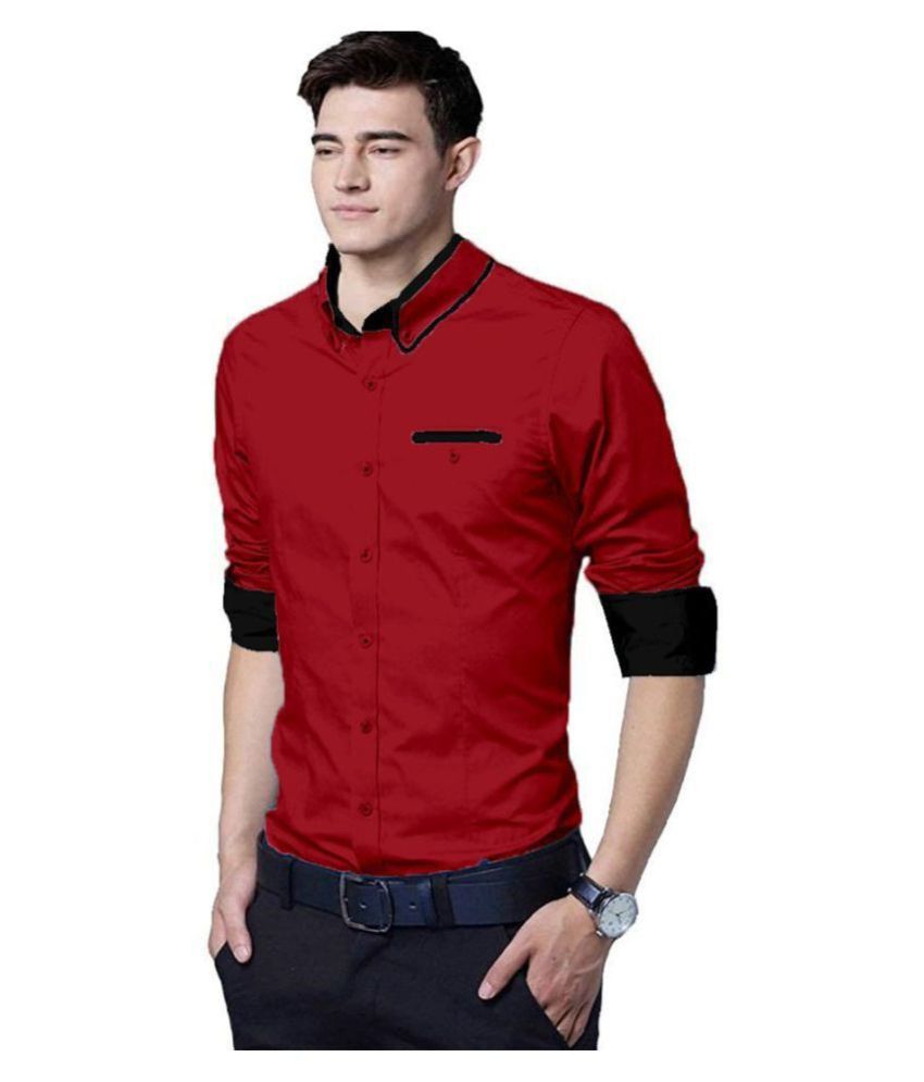 maroon shirt mens